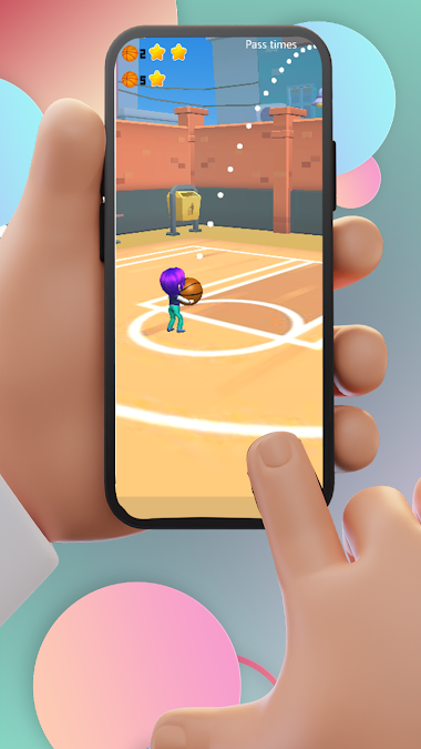 Slam Dunk FRVR gameplay showing a player taking a shot